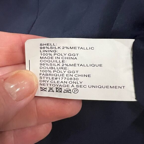 Shoshanna Short Sleeve Silk Willow Paisley Lurex Stripe Julisa Midi Dress size 8 - Picture 11 of 12